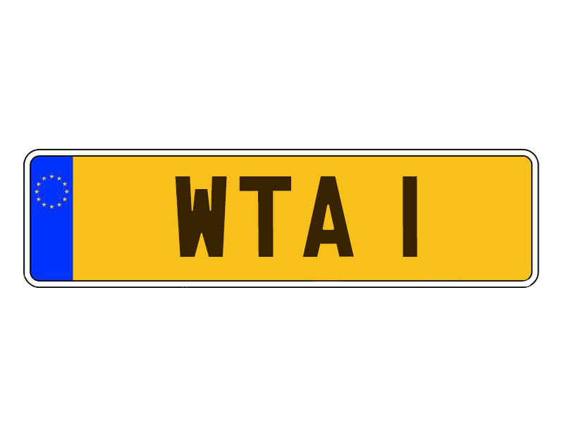 Trailer Rear Number Plate