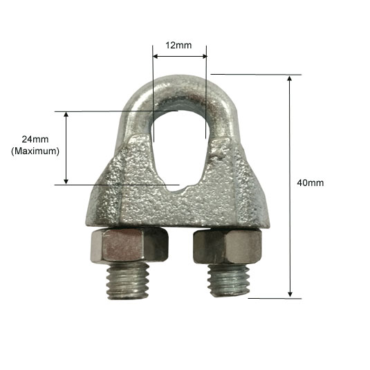 Bulldog clamp 10mm galvanised for sale from Western Towing