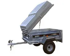 Camping Trailer with Lid Open