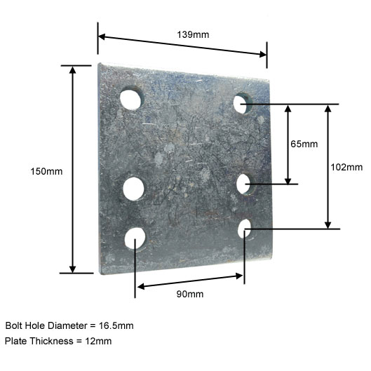 Drop Plate with 6 holes for sale from Western Towing