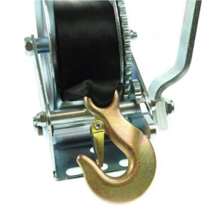 Winch with strap and hook, 320kg working capacity