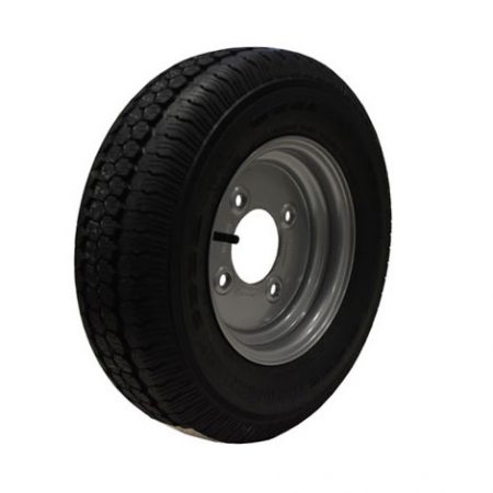 Wheel Rim & Tyre 145R10 4 stud 5.5" PCD No Offset