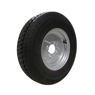 Wheel Rim & Tyre 145R10 6ply 4 stud 4" PCD No Offset