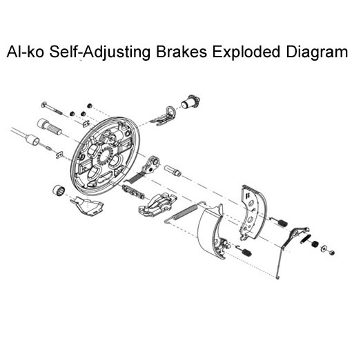 Genuine Alko Selfadjusting Brake Shoe Kit for Alko 2051 brakes