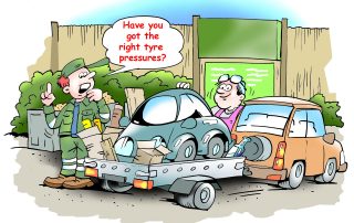car transporter tyre pressures