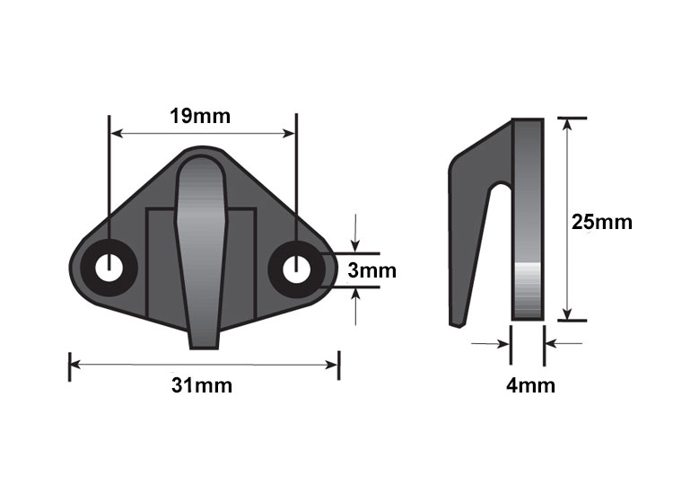 Plastic Trailer Cover Tie Down Hooks (Pack of 10) Western Towing