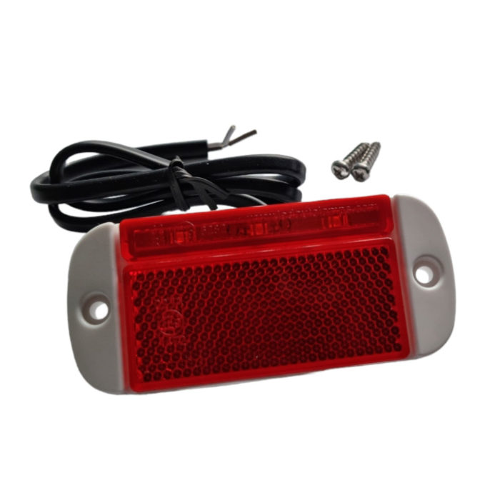 LED Waterproof Red Marker Light – White Housing