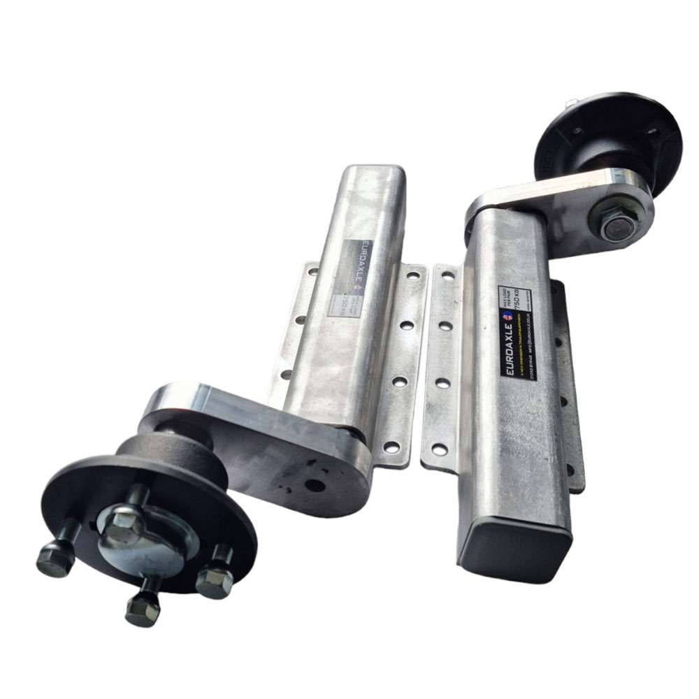 750kg Alloy Trailer Suspension Units with Hubs 4×4″ PCD Western Towing