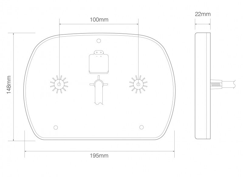 LED Low Profile Trailer Lamp (pack of 2) Western Towing