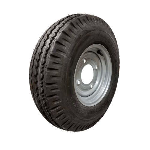 Wheel Rim & Tyre 5.00×10 4 stud 5.5″ PCD No Offset